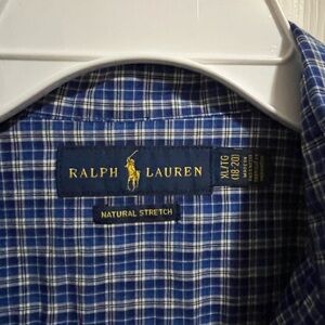 Ralph Lauren Boy's XL Navy Checkered Shirt